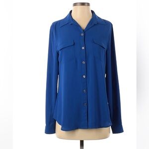 Ann Taylor Loft size small blue professional top with buttons